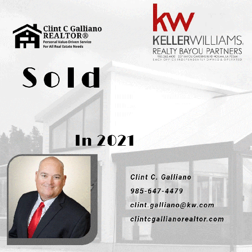 Clint C. Galliano, REALTOR® Sold $2,464,390 of real estate in 2021. 
985.647.4479
clint.galliano@kw.com.